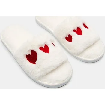 Oblečení a móda Sinsay - Pantofle s umělou kožešinou - krémová - 651GR-01X - 651GR-01X-367