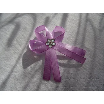 Svatební dekorace Svatební vývazek - lila fialová 45