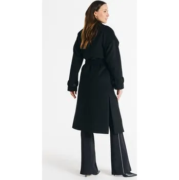 Dámský kabát Salme Vlněný kabát Luna Černá Regular Fit 38