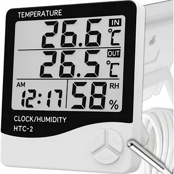 Domácí teploměr Teploměr MEMFLOW TEPLOMĚR VLHKOMĚR BÍLÝ PŘESNÝ DIGITÁLNÍ bílý