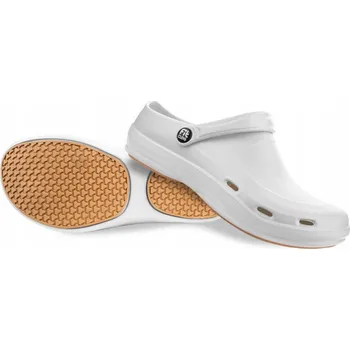 Dámská obuv Zdravotní pantofle FitClog bílé, velikost 44, EVA pěna, přírodní kůže