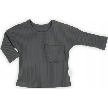 Dámská halenka Bavlněná halenka s dlouhým rukávem grafitová Nicol, vel.