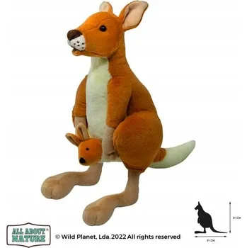 plyšák ZVÍŘÁTKA Plyšová Hračka klokan plyšový s mládětem