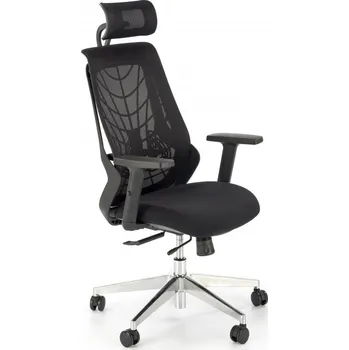 Kancelářská ergonomická židle GERONIMO — síť / látka, černá