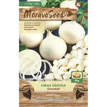Semeno Cibule sazečka SNOWBALL MoravoSeed bílá 8-16 mm 100 g