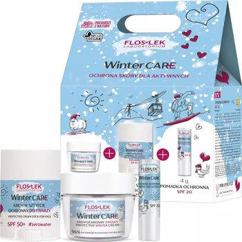 Kosmetická sada FLOS-LEK WINTER CARE Sada: Ochranný krém + Tyčinka SPF50 + Balzám na rty SPF20