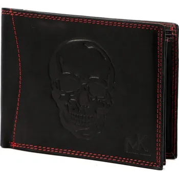 Peněženka Pánská peněženka Money Kepper CDD 5600 SKULL černá, červená