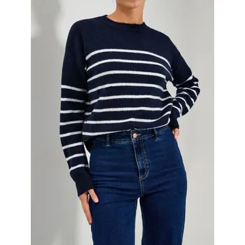 Dámský svetr Sinsay - Pruhovaný svetr - námořnická modrá - 232GT-59P - 232GT-59P-L