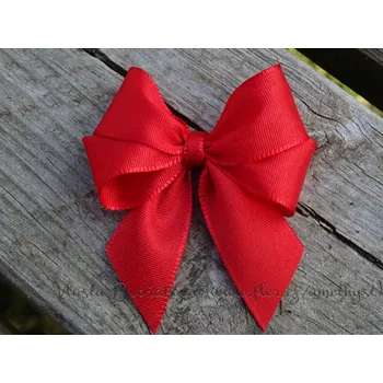 Svatební dekorace Mašlička textilní taftová - červená 643