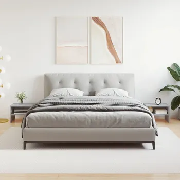 Noční stolek Nábytek XL Noční stolky 2 ks šedé sonoma 40 x 30 x 30 cm kompozitní dřevo 815240