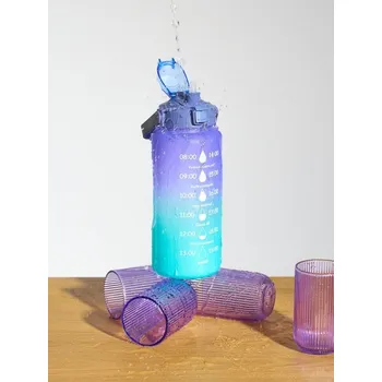 Láhev Sinsay - Láhev se slámkou - modrá - 380ES-55X - 380ES-55X-ONE