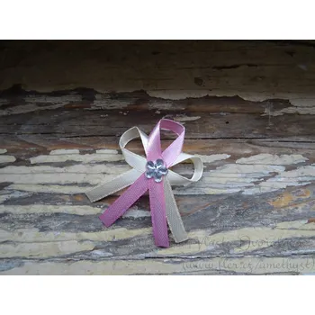 Svatební dekorace Svatební vývazek - vanilka / růžová 94