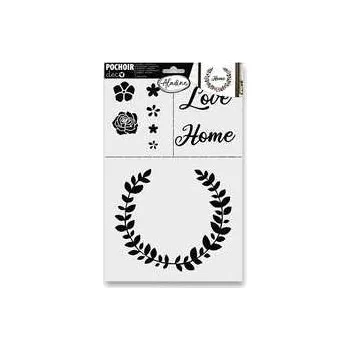 Plastová šablona AladinE - Květinový věnec 20 x 30 cm,rychlé dodání