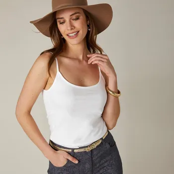 Dámské tričko Top s úzkými ramínky slonová kost 50