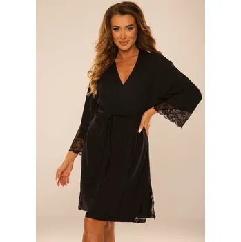 Dámský župan De Lafense župan 041 Nadia S-2XL černá XXL
