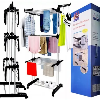 Sušák na prádlo Sušák na prádlo na kolečkách, dvouúrovňový, nastavitelný