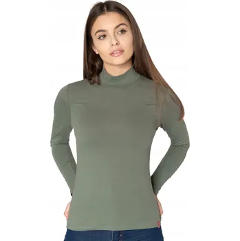 Dámský svetr Dámský golfový svetr LaTynka zelený bavlněný s dlouhým rukávem velikost S/M