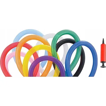 Balónek BALÓNKY DLOUHÉ NA MODELOVÁNÍ S PUMPIČKOU 10 KS