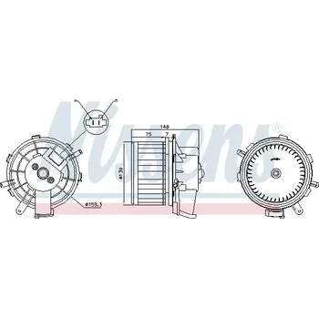 Klimatizace automobilu vnitřní ventilátor NRF NRF34234