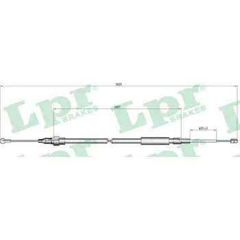 Lanko parkovací brzdy Tažné lanko, parkovací brzda LPR C1518B