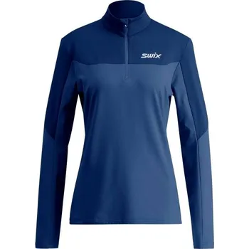Dámská mikina Dámská funkční mikina Swix INFINITY LIGHT HALF ZIP W M Modrá, Tmavě modrá, Bílá