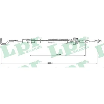 Plynové lanko Lanko plynu LPR C0003A