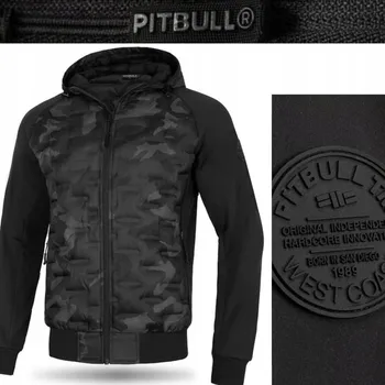 Pánská casual bunda Pitbull pánská prošívaná bunda s kapucí Roxton, velikost S