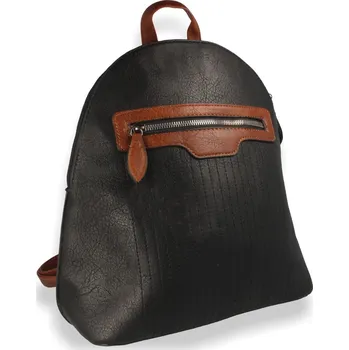 Městský batoh Batoh dámský černo-hnědý elegantní