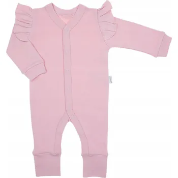 Kojenecký overall Dětské bavlněné dupačky Nicol, pudrově růžové, vel. 74