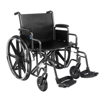 Invalidní vozík Zesílený ocelový invalidní vozík BIG-TIM s nosností 225 kg