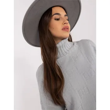 Dámský svetr Dámský rolák AT-SW-2342-1.35 Wool Fashion Italia Barva: Šedá, Velikost: UNI