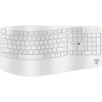 Klávesnice Connect IT For Health ErgoOffice, CZ/SK layout (CKB-2815-CS) bílá