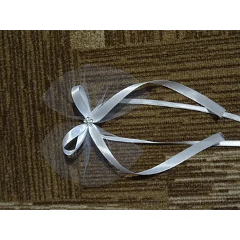 Svatební dekorace Mašle na auto tylová s mašličkou v barvě na přání