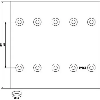 Brzdová čelist Sada brzdoveho oblozeni, bubnova brzda LUMAG 19166 00 101 10