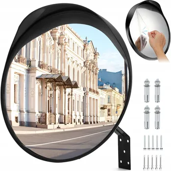 Zrcadlo ZRCADLO DOPRAVNÍ SKLADOVÉ VÝJEZDOVÉ SFÉRICKÉ 30CM 130° + DRŽÁK