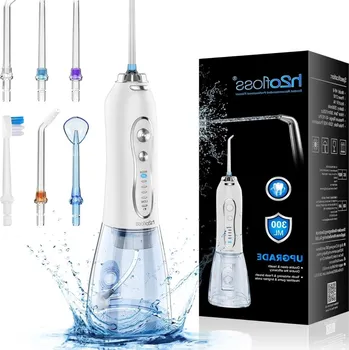 IRYGATOR do zębów BEZDRÁTOVÝ DENTÁLNÍ výkonný POUZDRO + 5 trysek