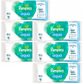 Dětský vlhčený ubrousek 6x Pampers Harmonie Aqua vlhčené ubrousky 48 ks
