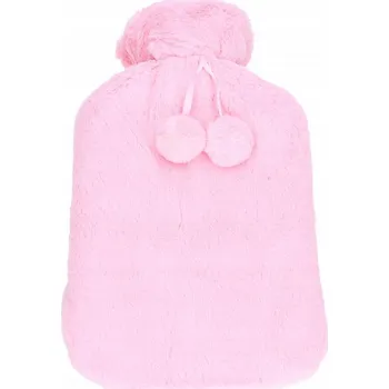 Termofor GUMOVÝ TERMOFOR NA VODU V PLYŠOVÉM OBALU NA HORKOU VODU XXL 2L