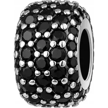 Přívěsek Stříbrný přívěsek s černými zirkony, černý, Stříbro 925