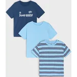 Sinsay - Bavlněné tričko 3 pack - modrá - 285BT-05X - 285BT-05X-104
