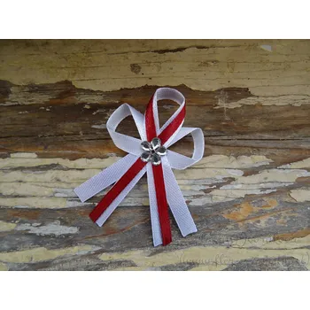 Svatební dekorace Svatební vývazek - bílá / bordó 37