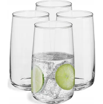 Sklenice Sklenice Na Drinky Vodu, Nápoje, VYSOKÉ 4x520 ml, POLSKÉ SKLO Glasset