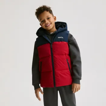 Reserved - Prošívaná vesta s kapucí - červená - 793HF-33X - 793HF-33X-158