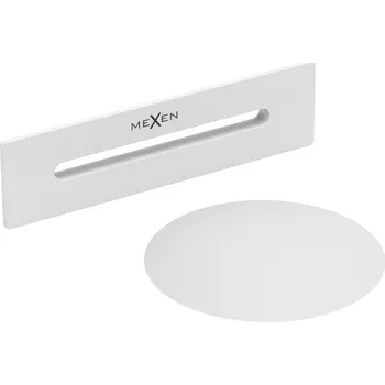 Instalatérský materiál Mexen Mexen, odtoková zátka typu ClickClack a krytka pro přepad, bílá, 5100-20