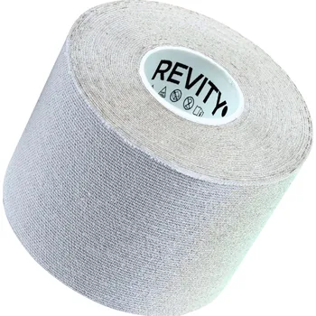 Tejpovací páska REVITY Kineziologická tejpovací páska 5 cm x 5 m REVITY BÍLÁ|ŠEDÁ