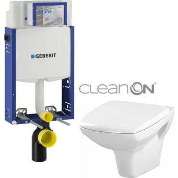 Klozet GEBERIT KOMBIFIX ECO, nádržka UP 320 bez tlačítka + WC CERSANIT CLEANON CARINA + SEDÁTKO 110.302.00.5 CA1