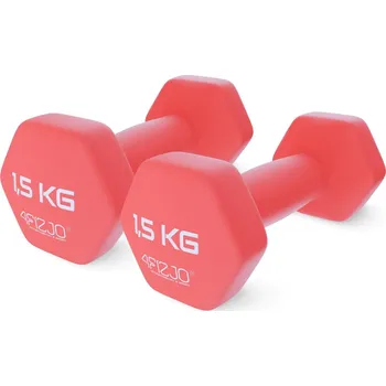 4FIZJO Univerzální činky 4FIZJO CLASSIC, 2 ks 2*1,5kg ČERVENÁ