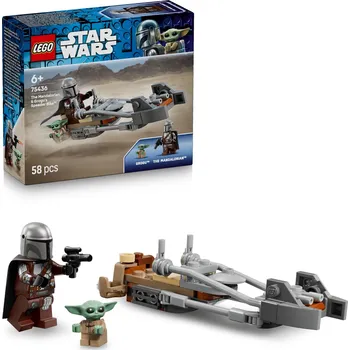 Stavebnice LEGO LEGO Star Wars 75436 Mandalorian a Grogu a spídrová motorka