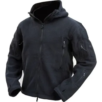 Pánská mikina KOMBAT Mikina FLEECE RECON s kapucí ČERNÁ M ČERNÁ - BLACK