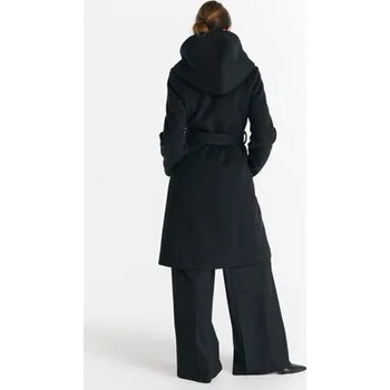 Dámský kabát Salme Vlněný kabát Noelia midi Černá Regular Fit 38